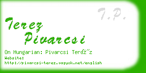 terez pivarcsi business card